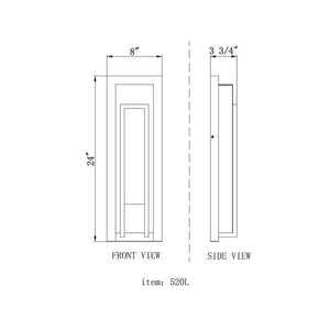 Keaton 1-Light 24" Outdoor Wall Light