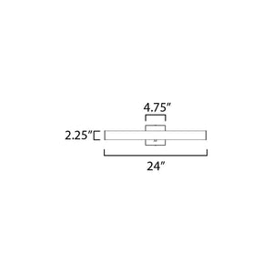 Rail 24" CCT LED Bath Bar