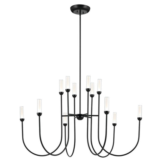 Moraine 50" LED 12-Light 2-Tier Chandelier
