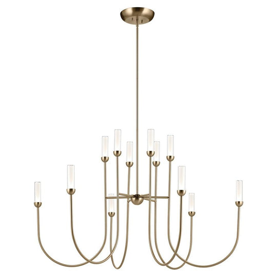 Moraine 50" LED 12-Light 2-Tier Chandelier