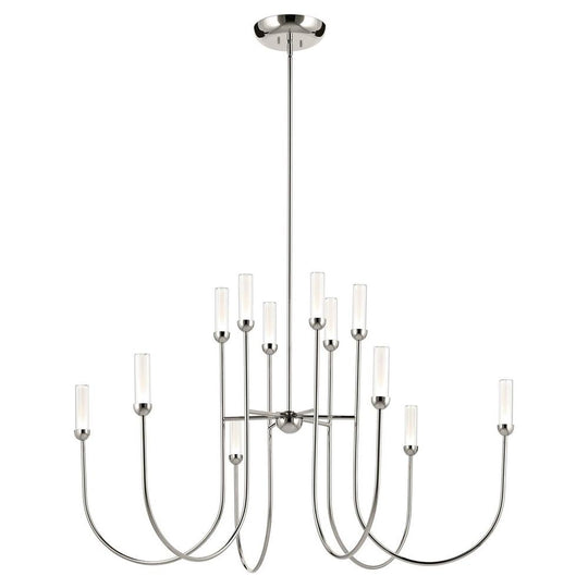 Moraine 50" LED 12-Light 2-Tier Chandelier