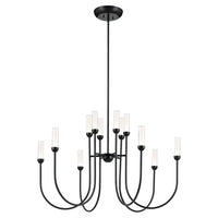 Moraine 40" LED 12-Light 2-Tier Chandelier