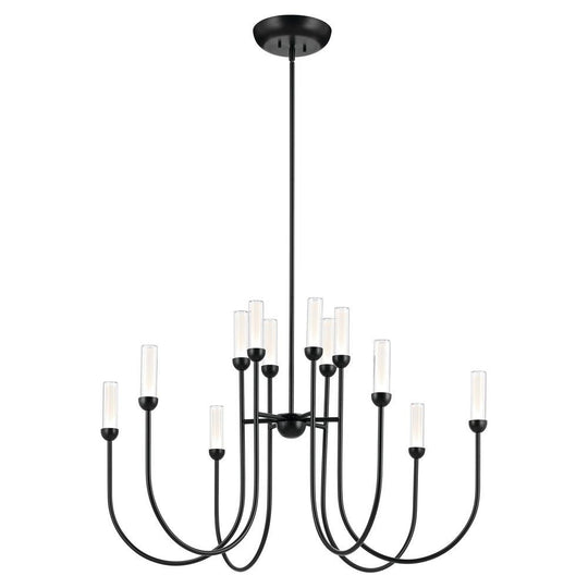 Moraine 40" LED 12-Light 2-Tier Chandelier