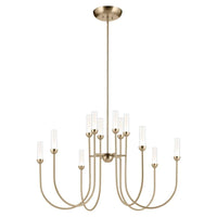 Moraine 40" LED 12-Light 2-Tier Chandelier