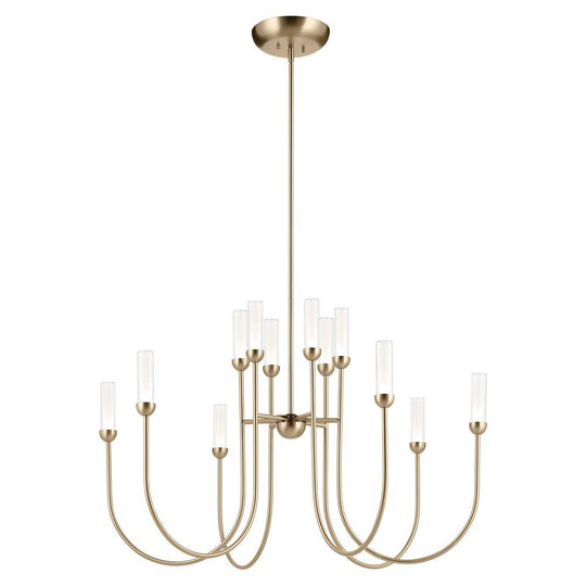 Moraine 40" LED 12-Light 2-Tier Chandelier
