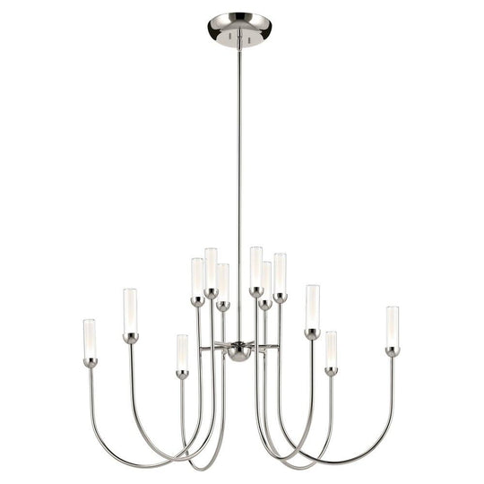 Moraine 40" LED 12-Light 2-Tier Chandelier