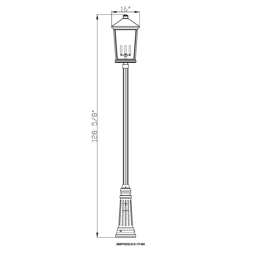 Beacon 4-Light Outdoor Post Mounted Fixture