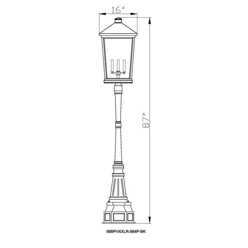 Beacon 4-Light Outdoor Post Mounted Fixture