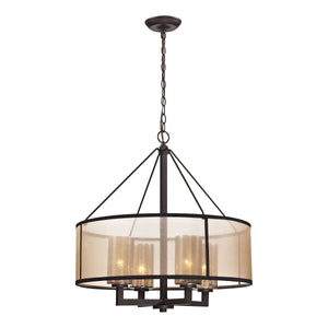 Diffusion 24" Wide 4-Light Chandelier