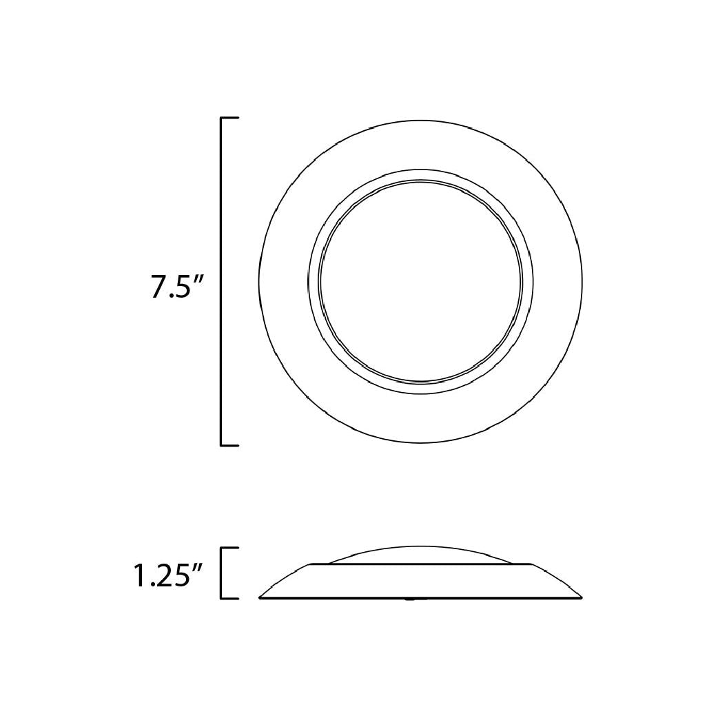 Diverse 7.5" LED Flush Mount 3000K