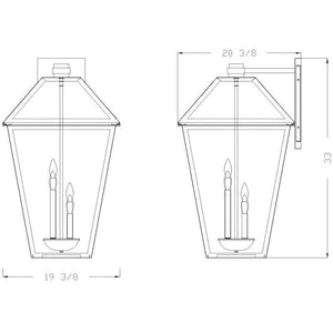 Talbot 4-Light Outdoor Wall Light