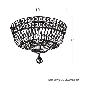 Petit Crystal Deluxe 4-Light Flush Mount