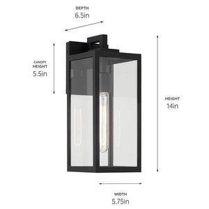 Branner 14" 1-Light Outdoor Wall Light