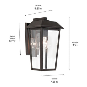 Mathus 13" 1-Light Outdoor Wall Light