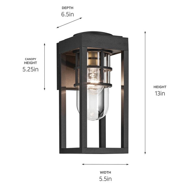 Hone 13" 1-Light Outdoor Wall Light