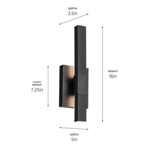 Nocar 16" LED Outdoor Wall Light