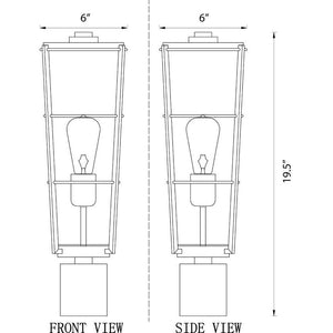 Helix 1-Light Outdoor Post Mount Fixture