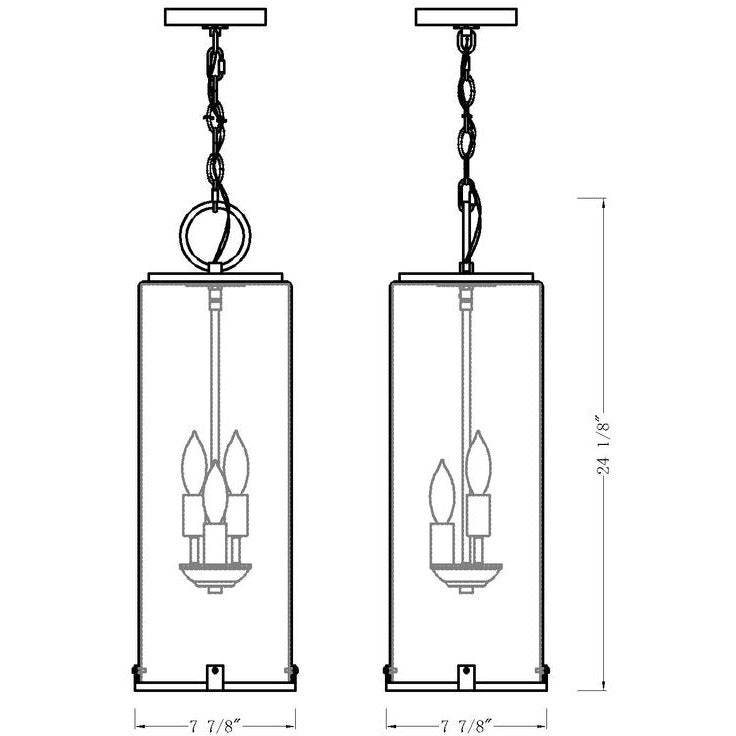 Sana 3-Light Outdoor Pendant