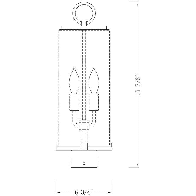 Sana 2-Light Outdoor Post Light