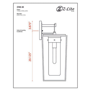 Sheridan 1-Light 24" Outdoor Wall Light