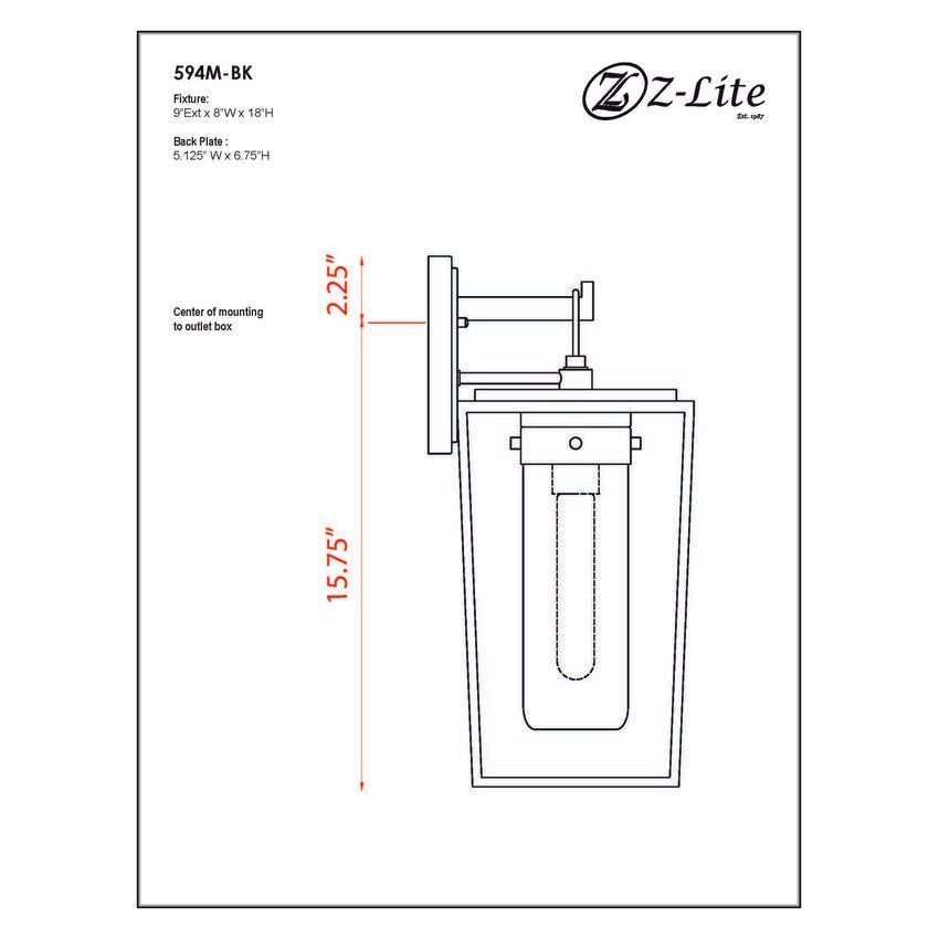 Sheridan 1-Light 18" Outdoor Wall Light