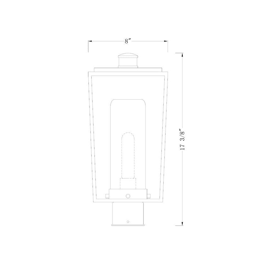 Sheridan 1-Light 17" Outdoor Post Mount Fixture