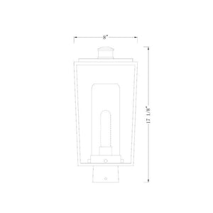 Sheridan 1-Light 17" Outdoor Post Mount Fixture