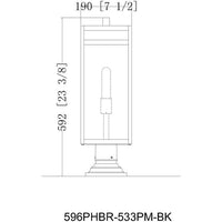 Nuri 1-Light Outdoor Pier Mount
