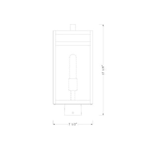 Nuri 1-Light 18" Outdoor Post Mount Fixture