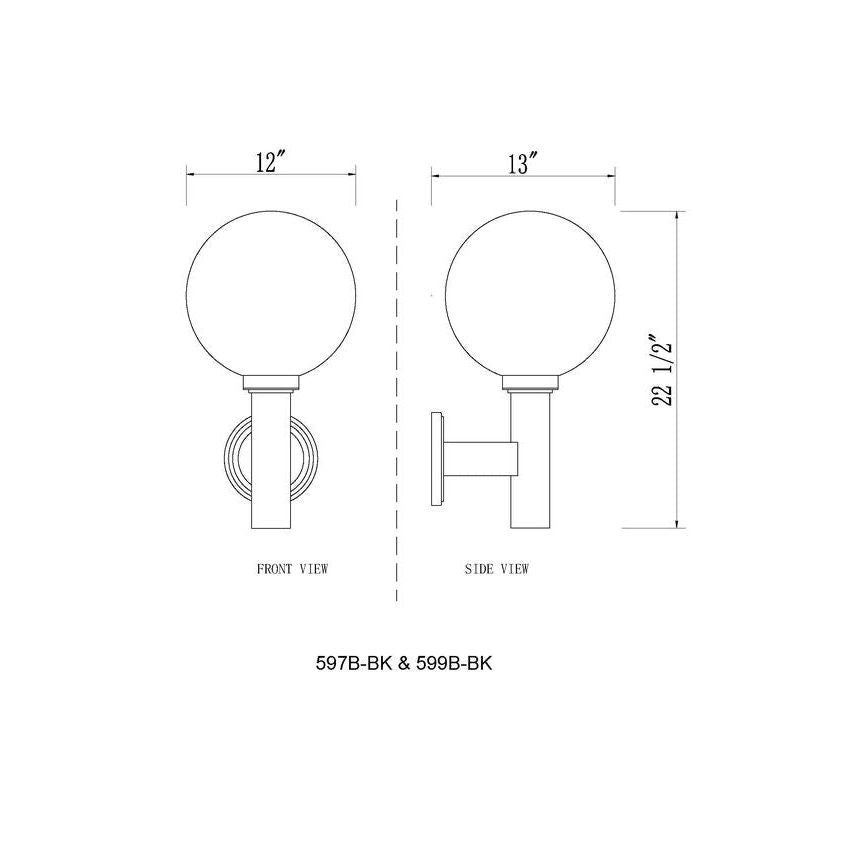 Laurent 1-Light 22.5" Outdoor Wall Light