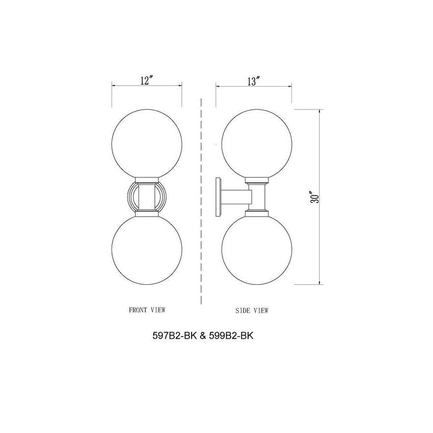 Laurent 2-Light 30" Outdoor Wall Light