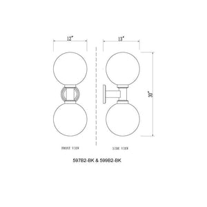 Laurent 2-Light 30" Outdoor Wall Light