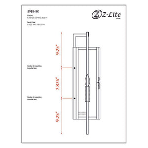 Lucian 3-Light 26.5" Outdoor Wall Light