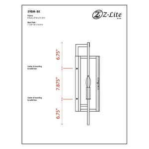 Lucian 2-Light 21.5" Outdoor Wall Light