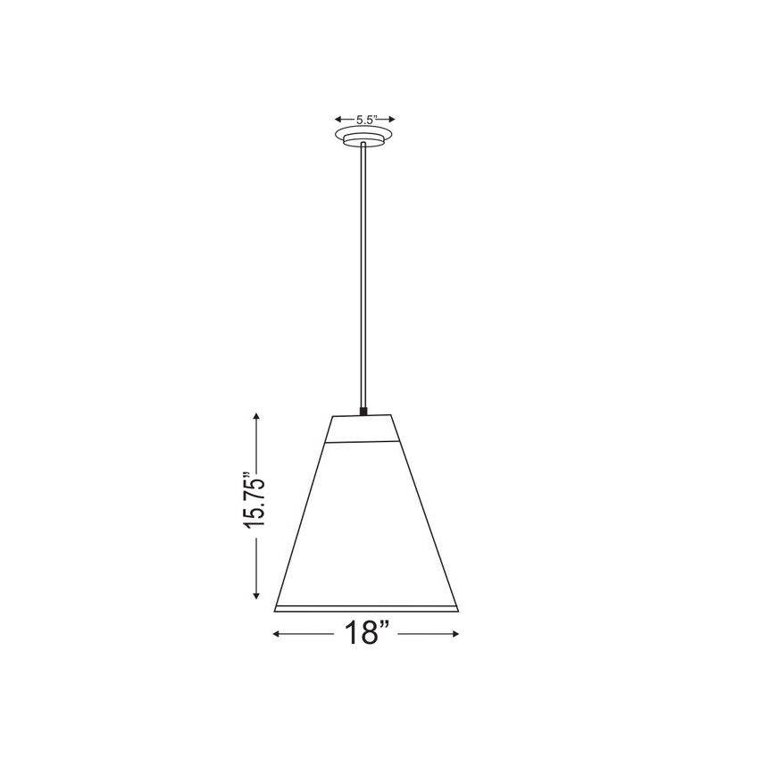 Eaton 1-Light 18" Pendant