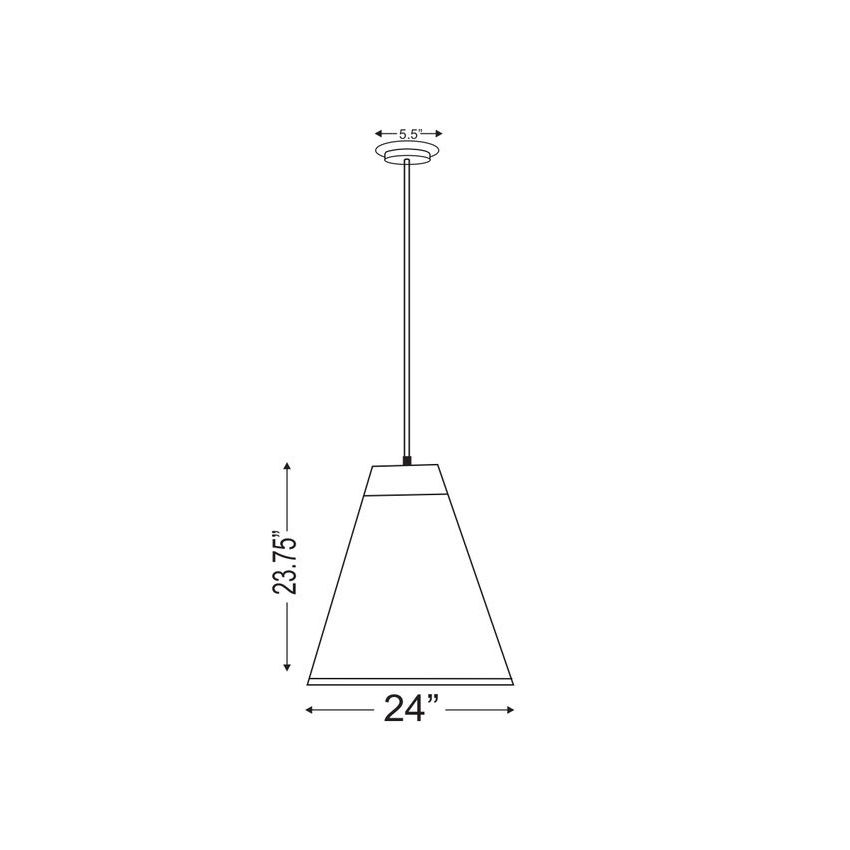 Eaton 1-Light 24" Pendant