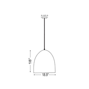 Z Studio 3-Light 19" Dome Pendant