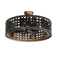 Portcullis 33" Wifi-Enabled Fandelight with LED Bulbs