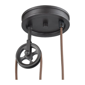 Spindle Wheel 10" Wide 1-Light Mini Pendant