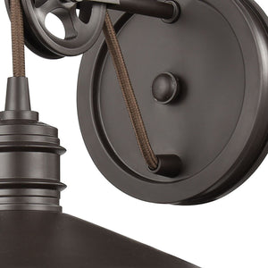 Spindle Wheel 8" High 1-Light Sconce
