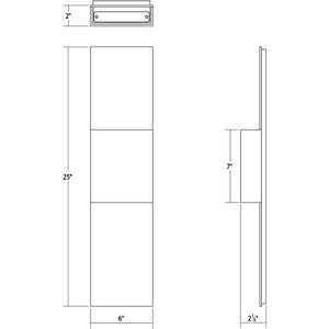 Flat Box Up/Down LED Panel Sconce