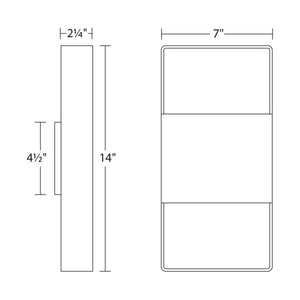 Light Frames 14" Up/Down LED Sconce