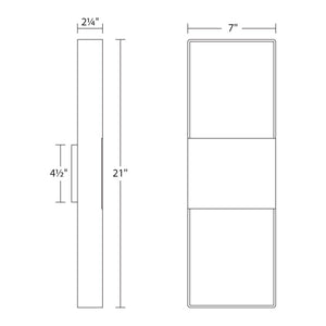 Light Frames 21" Up/Down LED Sconce