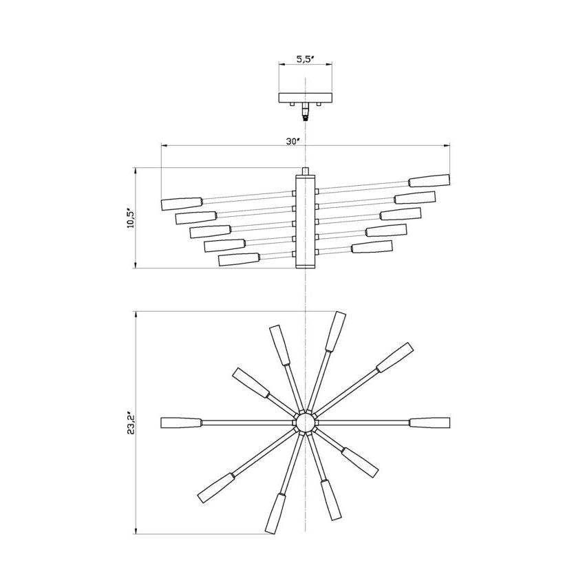 Ascension 10-Light Chandelier