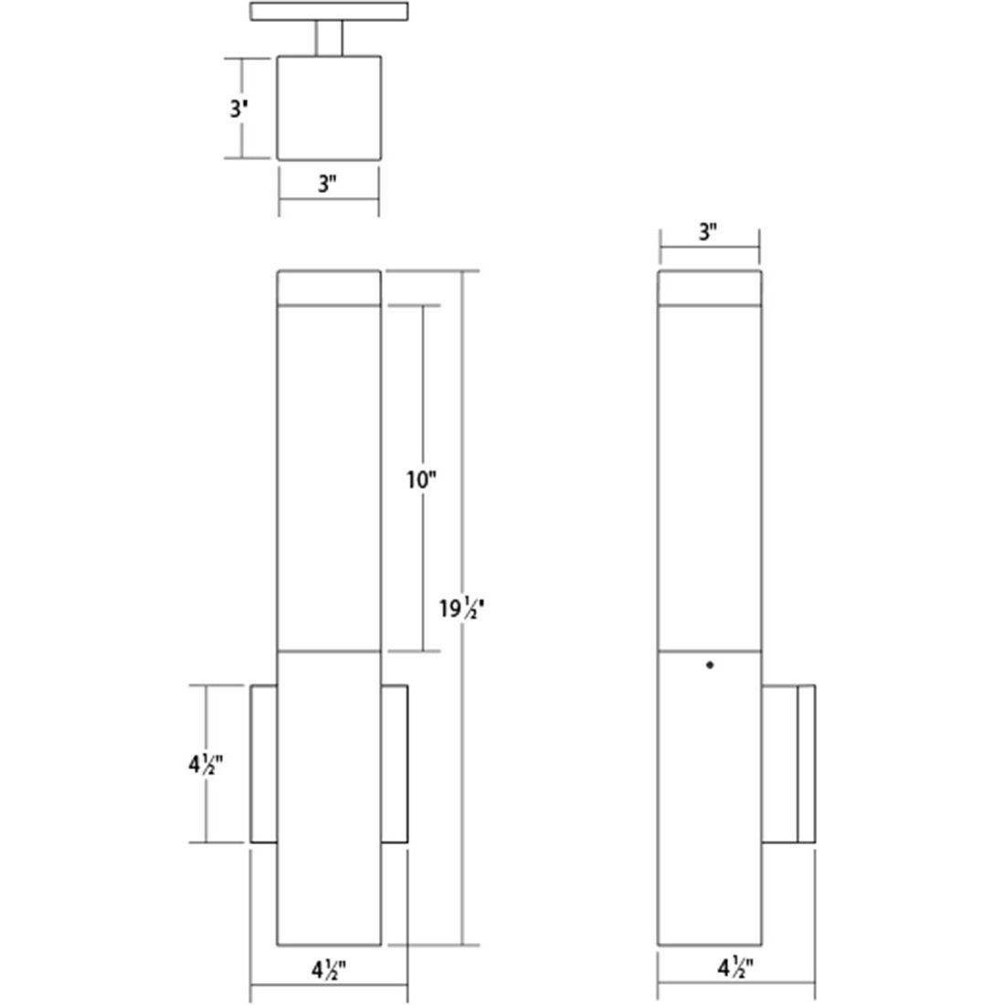 Square Column LED Sconce