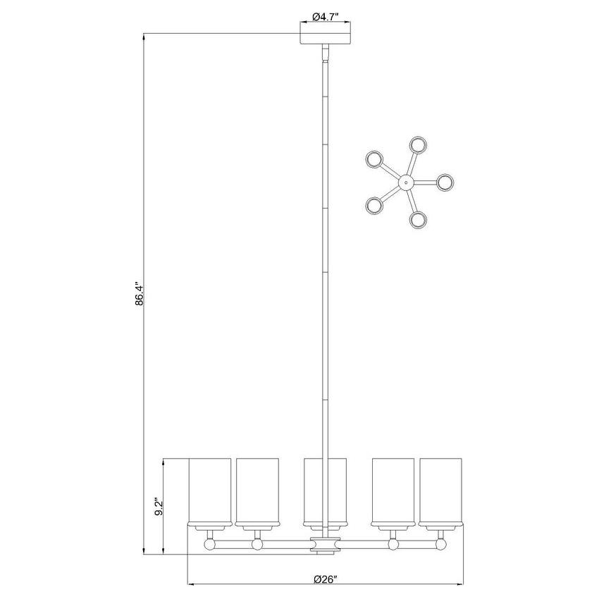 Thayer 5-Light Chandelier