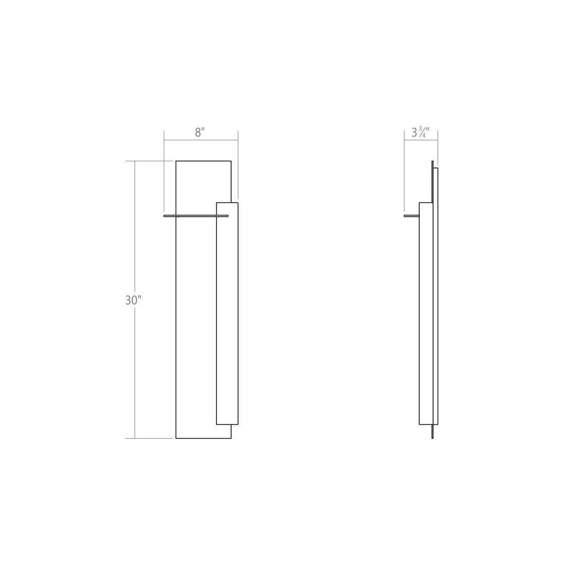 Backgate 30" Right LED Sconce