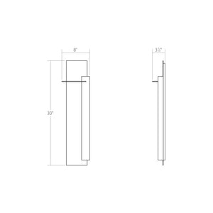 Backgate 30" Right LED Sconce