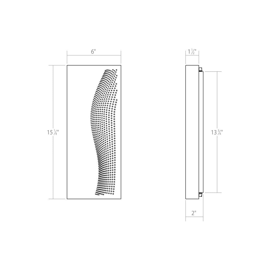 Dotwave Rectangle LED Sconce