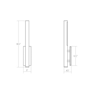 Flue 30" LED Sconce